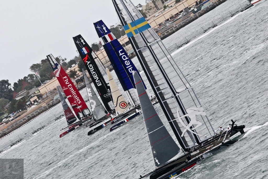Pre Start  - America's Cup World Series Super Sunday San Diego  © John Mangino http://www.icupusa.com/